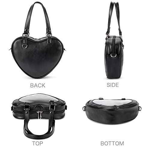 STEAMEDBUN Ita Bag Crossbody Heart Shaped Purse for Anime Pins Display4
