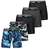 Natural Feelings Mens Underwear Polyester Boxer Briefs for Men Pack Stretch Performance Quick Dry Sp