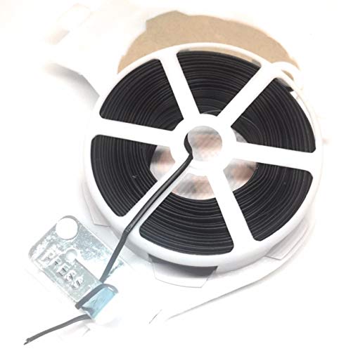 Weststone 65ft (20m) Black Plastic Twist Tie Roll with Cutter - Oval