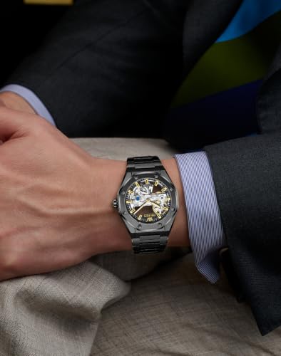 Image of OLEVS Watches for Men Automatic Skeleton Original Luxury Waterproof Watch