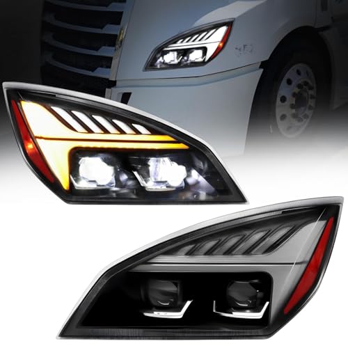 Upgraded Full LED Headlight Assy Pair for 2018-2024 Freightliner Cascadia