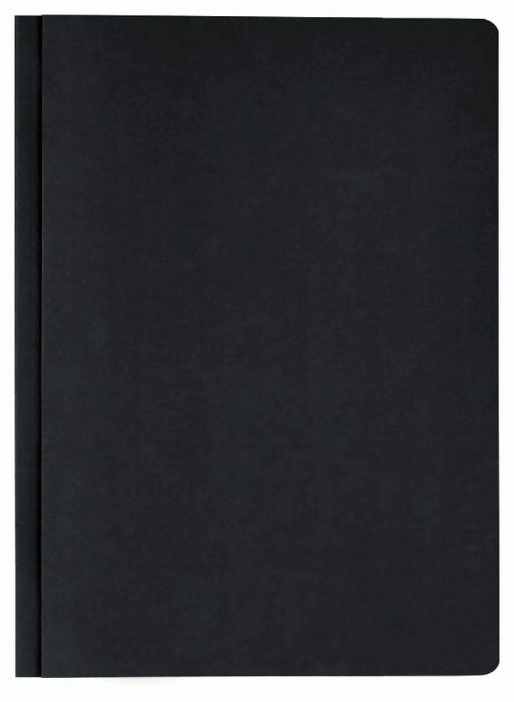 Elba 23462SW - Carpeta doble (320 g/m2, cartón manila, aproximadamente 200 hojas A4, 50 unidades), color negro