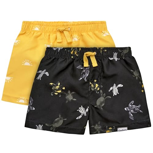 Image of Gerber Baby Boys' Toddler 2-Pack Swim Trunks