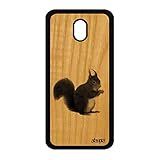 Coque pour Samsung Galaxy J3 2017 en bois et silicone.