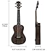 RANMING Ukulele Soprano Ukelele with 23 inch Concert ukulele