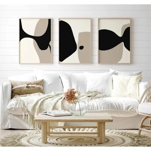 Peinture sur toile abstraite salon | Galerie d'art mural minimaliste et décoration moderne