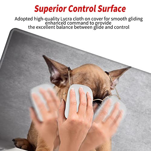 Image of XL Mouse Pad Large 24x12 inch Dog Desk Mat Gaming Mousepad Long Desk Pad Big Computer Mat for Wireless Mouse Non Slip Work Laptop