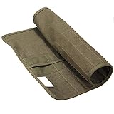  Pinsel Etui Tasche Packen Stifte Rolle auf Leinwand für Stifte öl Pinsel Aquarell Kosmetik Armee-Grün