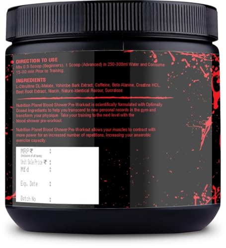Image of Nutrition Planet Blood Shower Pre Workout (250g, 50 Servings) (Magic Pop)
