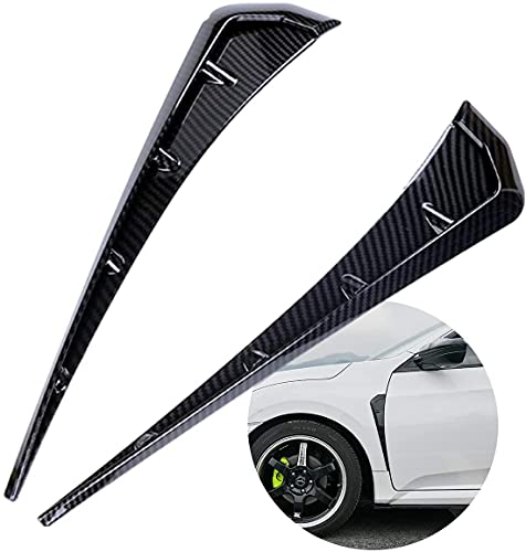 ダミーダクト フェンダーダクト サイドエアフロートリム 汎用 2枚セット エアーダクト フロントフェンダー エアロパーツ ドレスアップ ABS樹脂 (カーボン) カーボン -