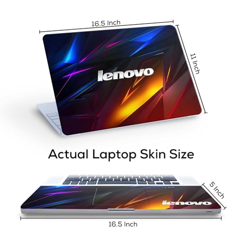 Image of Pattern L14 Top+Wrist Pad Vinyl Laptop Skin /Sticker /Cover for 17 to 17.3 Inches Laptops Laminated-Removable-HD Quality Compatible for Lenovo (16.5x11 Inches)