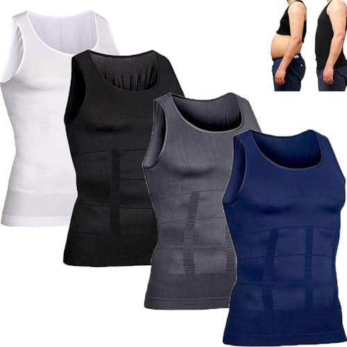 4Pcs Selure Shaping Tank Men, Selure Wear for Men, Selures Compression Shaping Tank 2.0 Top Mens Big and Tall