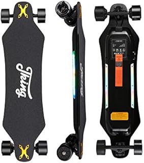 JKING Electric Skateboard Electric Longboard with Remote Control Electric Skateboard,900W Hub-Motor ,26 MPH Top Speed,21.8 Miles Range,3 Speed Adjustment,Max Load 330 Lbs,12 Months Warranty