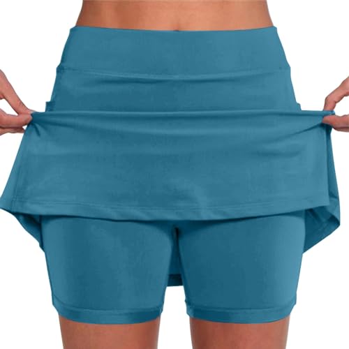 Pantalon Souple Femme Short Gainant Femme Ventre Plat Culottes Coton pour Femme Jupe Tennis Jupe Rouge Femme Noel Vêtement Sport Femme Legging Femme Court Lot Short Sport Bleu 2XL