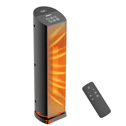 Space Heater for Indoor Use - 24 inches 1500W Ceramic Heater with Remote Control, 12 Hour Timer,...