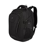 SWISSGEAR Travel Tech Elite USB ScanSmart Laptop Backpack Fits up to 16-Inch Laptop with TSA Lay-Flat for School & Trips, Black, 18-Inch