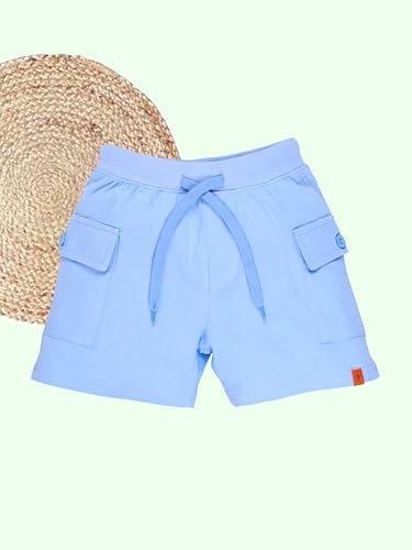 Image of KiddoPanti Boys 100% Cotton Knitted Above Knee Length Basic Cargo Shorts