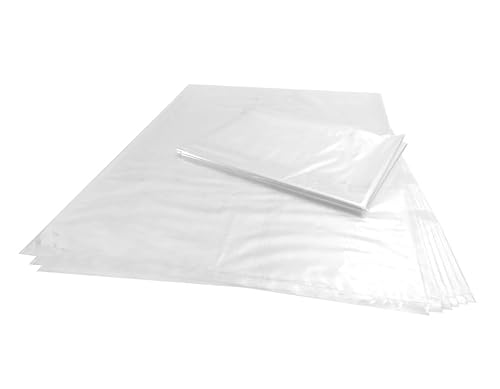 Wowfit 10 bolsas planas de plástico transparente de 21 x 31 pulgadas 16 mil ideales para probar pan masa almacenamiento embalaje y más 21 x 31