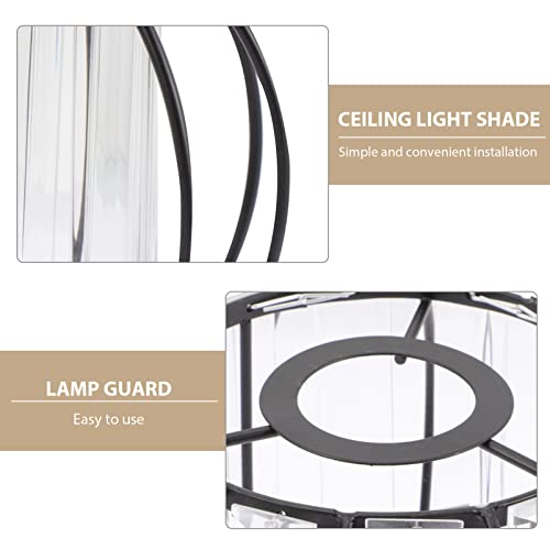 Image of Uonlytech Lantern Style Ceiling Light Shade Glass Pendant Lampshade Elegant Lamp Guard for Living Room Bedroom Dining Room Kitchen Decor