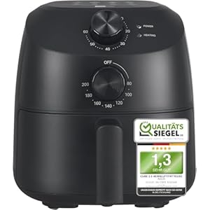 Cube 2.0 Mini Airfryer – Kompakte Heißluftfritteuse, 2L, 5 Kochfunktionen, 60 Min. Timer, Antihaft, 80% weniger Öl, energieeffizient