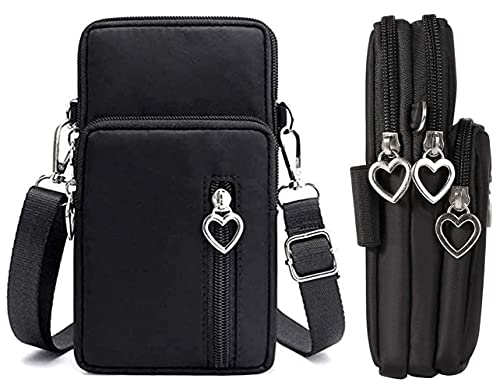 Cell Phone Purse Crossbody Bags Wristband Sports Armband For Samsung Galaxy S23 Ultra Note 20 S22 Ultra S21 S20 S10 Plus A53 A33 A03 A14 A13 A12 A52/ Moto G Stylus G Power/Google Pixel 7 6A (Black) #TOP12