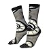 XZDZDX Time Travel Polyester Mid-Calf Socks 2 Black-1 for Unisex - Skin-Friendly Elastic Fashion Crew Socks