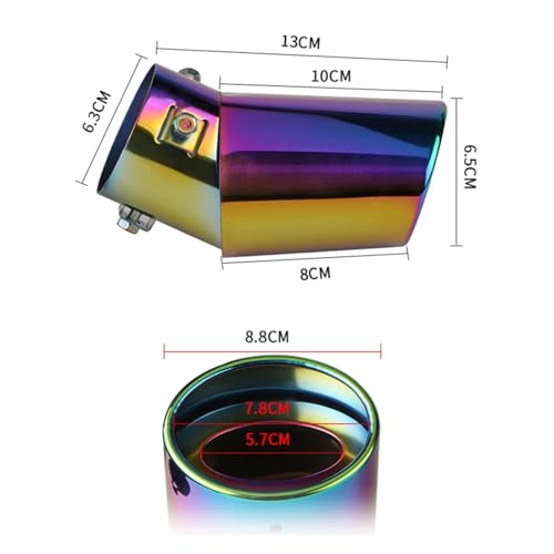 Embout silencieux échappement universel acier inoxydable courbe bend durable