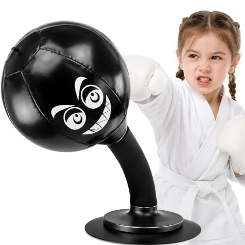 Fun Punch Desktop Punching Bag, Desk Punching Bag for Office Stress Relief, Suction Cup Tabletop Punch Bag, Funny Gift for Coworkers, Adults, Home Desk, All Ages