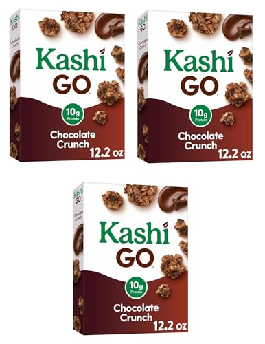 Generic.Kashi.Go - Cold Breakfast Cereal - Vegan Protein - Chocolate Crunch - 12.2 Oz Box - Pack of 3