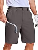 COOFANDY Men's All Day Comfy Cargo Shorts Stretch Lightweight Flat Front for Outdoors Hiking Shorts with 4 Pockets Dark Gray
