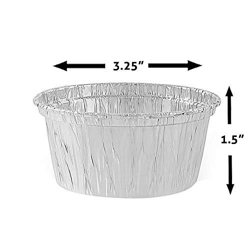 Party Bargains 4 Oz Muffin Liners For Baking - (100 Pk) Durable Quality Disposable Aluminum Foil Muffin Tins Cup - Perfect For Baking, Freezing, Broiling & Preserving #TOP1