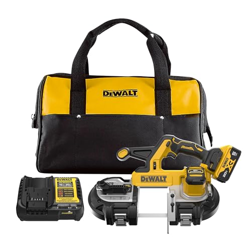 DEWALT 20-Volt MAX Lithium-Ion 3-3/8 in. Cordless Band Saw with 5 Ah Battery, Charger and Bag
