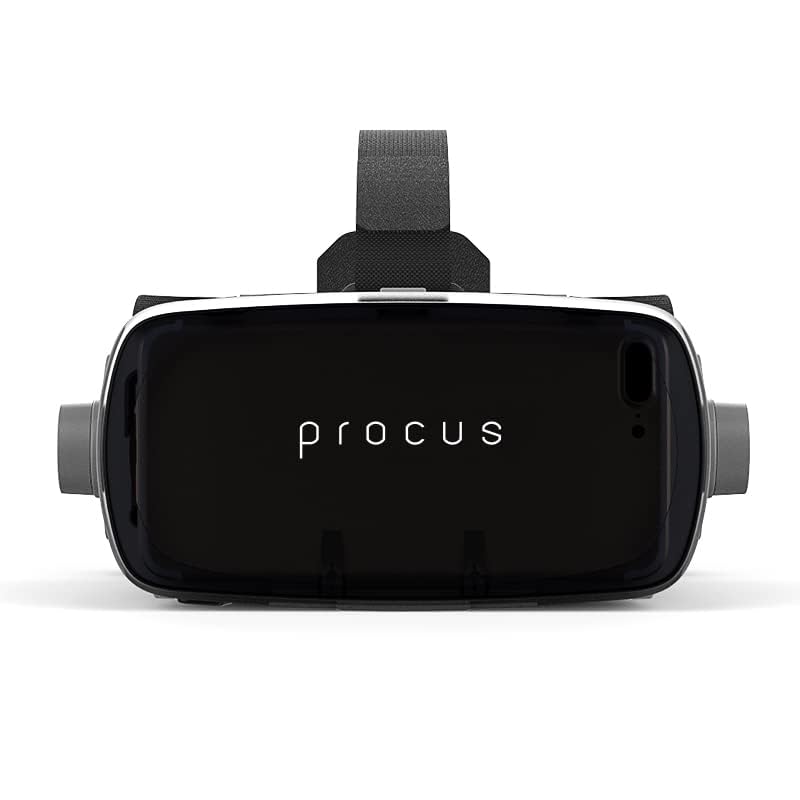 Image of Title- Procus Pro Virtual Reality Headset-VR Headsets with 100-120 FOV | 1 Year Warranty | Support Mobile Screen Size 4.7 inch-7.0 inch | 3.5mm Jack Inbuilt Headphones with 3.5mm to Type-C convertor (Grey)