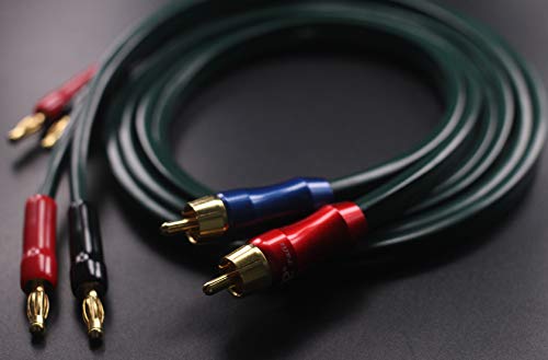 Cable de altavoz para conectar tocadiscos a bafles con terminales banana 2