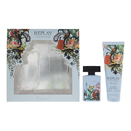 Replay Signature Secret For Woman - Set Regalo Da 2 Pezzi, Eau De Toilette, 30 Ml, Lozione Per Il Corpo, 100 Ml