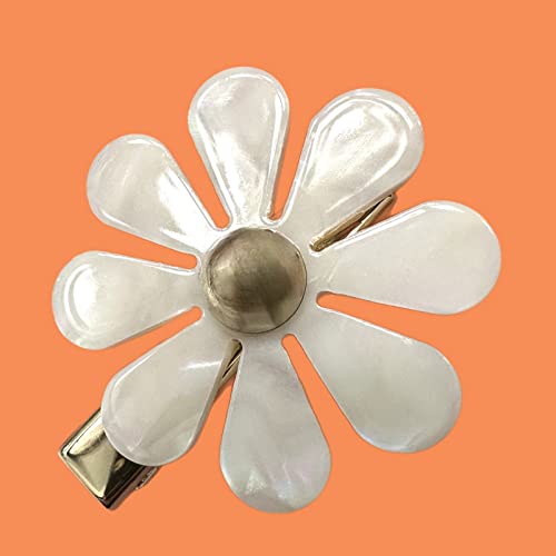Each Jewels Pinzas para el Cabello con Flor, 2 Unidades, Pétalos de Perla Brillante en Forma de Margarita miniatura 6