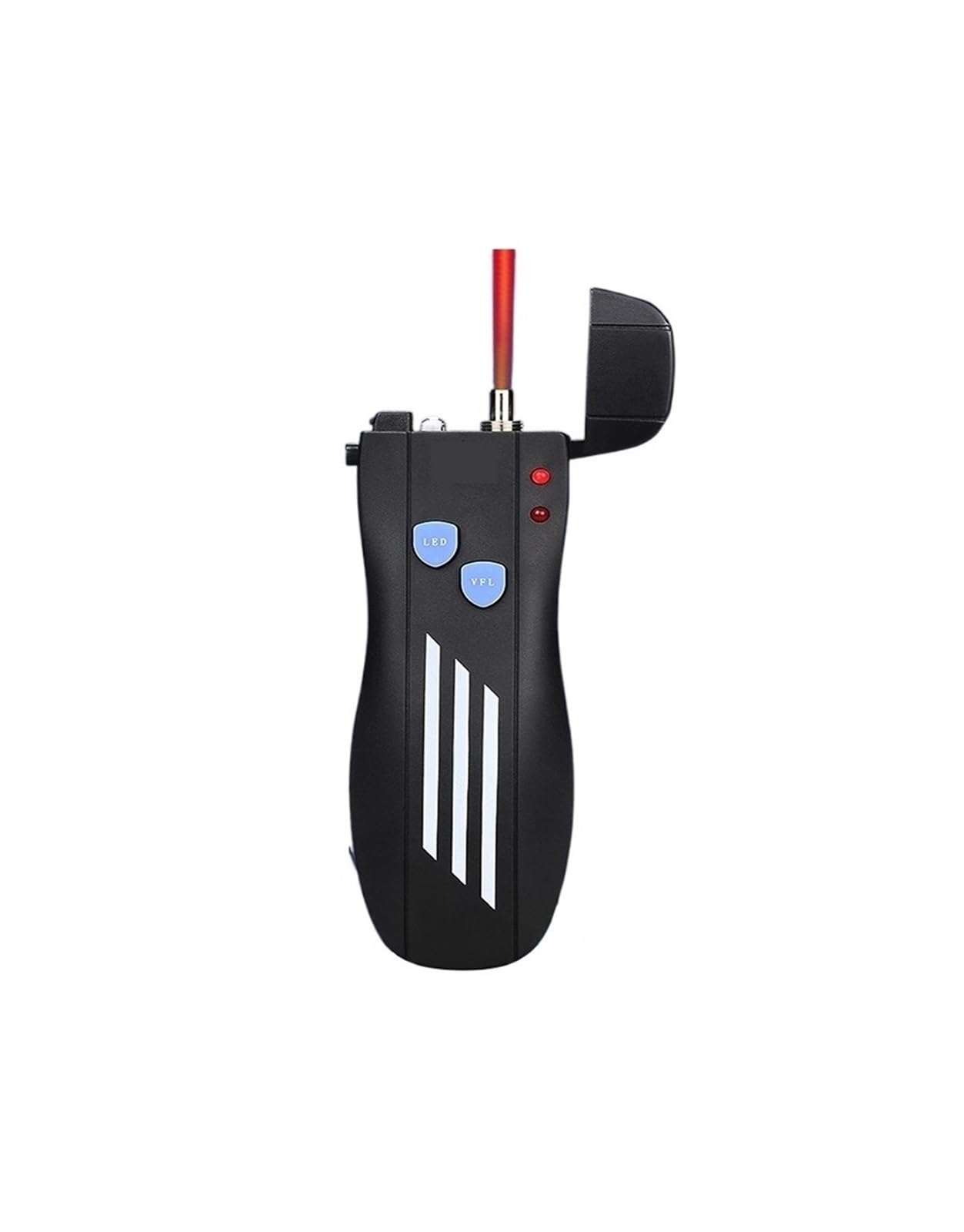 Dikkac Rechargeable 30Mw Fiber Optic Cable Tester, Charging Battery Vfl Mini Fiber Optic Light Source Visual Fault Locator 5~50Mw(Optional) Led(Rechargeable 30Mw)
