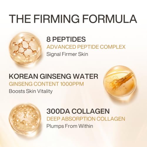 Image of Ginseng Collagen CHIMTOK Serum, Micro-Spicule Firming Serum for Sagging Skin, Triple Elasticity & Lifting Care, Fast Absorbing Korean Anti-Aging Facial Serum 1.01 fl oz