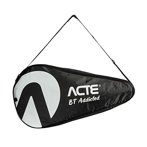 Acte, Bolsa para Raquete de Beach Tennis com Alça Ajustavel BT102-P - Preto Branco