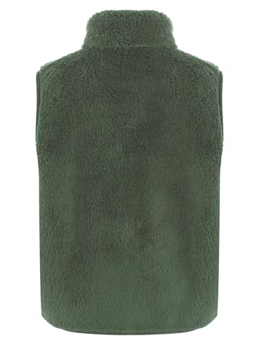 Kids Winter Warm Fleece Vest Full Zip Jacket Flannel Shaggy Waistcoat Sleeveless Outwear Coat for Boys Girls2