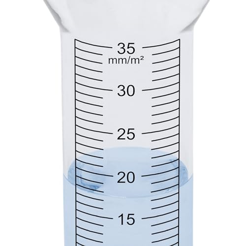 Spetebo XL Ersatzglas mit Skala für Niederschalgsmesser - 17 x 8 cm - Regenmesser für Wetterstationen - Ersatz Zylinder Messglas für Regenwasser Wetterstationzubehör Wassermengenmesser