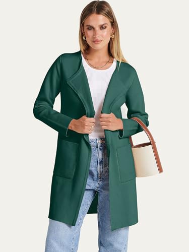 Image of ANRABESS Womens Cardigan Sweater Open Front Knit Long Coatigan Dressy Casual Jacket Coat 2026 Fall Outfits Classy Clothes