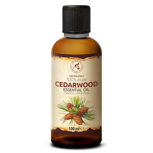 Olio Essenziale di Legno di Cedro 100 ml - Cedrus Atlantica - Naturale e Puro - Olio essenziali per Diffusori - Profumi per la Casa - Saponi e Candele - Sauna - Aroma Fresco - Aromaterapia