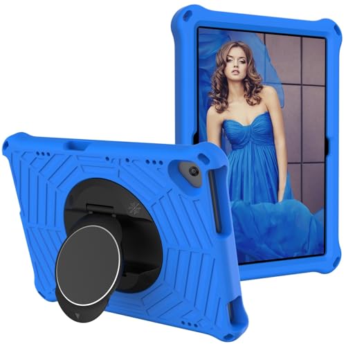 Housse Huawei MediaPad T5 10 bleu avec support rotatif 360 et bandoulière robuste
