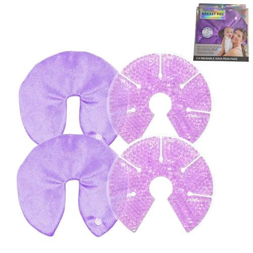 PandaEar 2 Pack Breast Therapy Pads, Hot & Cold Gel Packs for Nur...