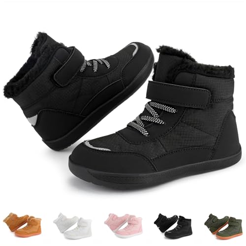 CXPMY Winter-Barfußschuhe für Kinder, rutschfeste Barfußstiefel mit breiter...