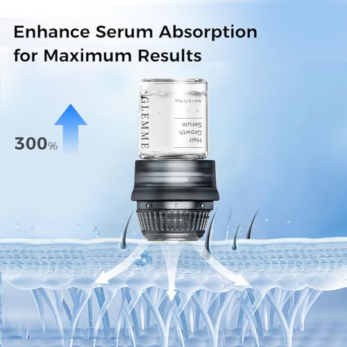 Micro Infusion System for Hair Growth Scalp Care, Titanium Microneedle Derma Stamp with Biotin Peptides Serum, 0.25mm Cosmetic Stamp At-Home Scalp Treatment for Fuller, Thicker-Looking Hair — view 5