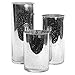 Koyal Wholesale Silver Antique Glass Cylinder Vases Set of 3 for Flowers, Floating Candles, Centerpiece Wedding Decor