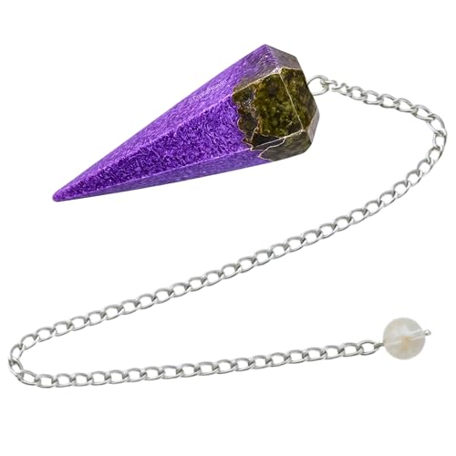 Image of Stichtite Pendulum Dowsing Tool - Natural Crystal Pendulum for Spiritual Guidance - Premium Dowser Pendulum for Accurate Divination and Energy Healing - Perfect for Energy Healing and Chakra Balancing - Handcrafted with Precision and Elegance