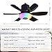 GDLUOAO Socket Fan Light with Remote, Socket Breeze Ceiling Fan with Bluetooth Speaker, RGB, 3 Colors, 3 Fan Speed, 18.5